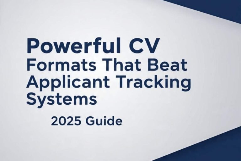 Powerful CV Formats That Beat Applicant Tracking Systems (ATS) – 2025 Guide